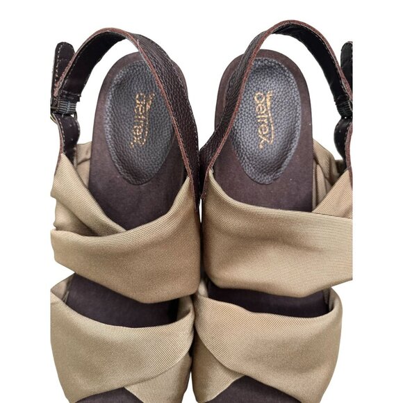 Aetrex - Essence™ Jamie Double Band Stretch Heel Sandal in Tan |Taupe Color| 9W - Picture 5 of 13